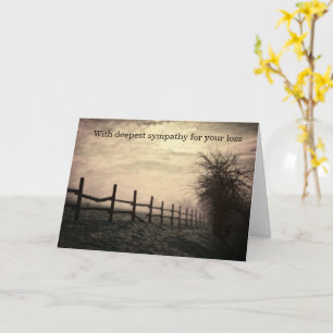 With deepest sympathy - Wintertime Card