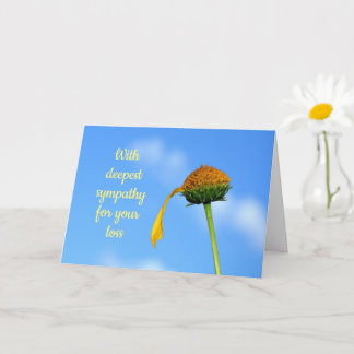 With deepest sympathy - with a flower card