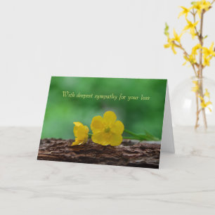 With deepest sympathy - Yellow Flower Card