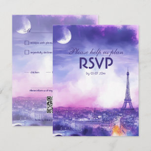 With dietary choice Amour Éternel RSVP Card 