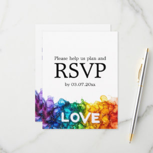 🌈 With dietary choice LGBTQ Painted With Love RSVP Card
