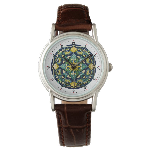 With digits beautiful Azulejo Elegance Watch (Front)