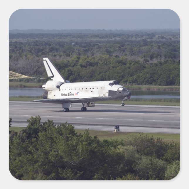 With drag chute unfurled 2 square sticker (Front)