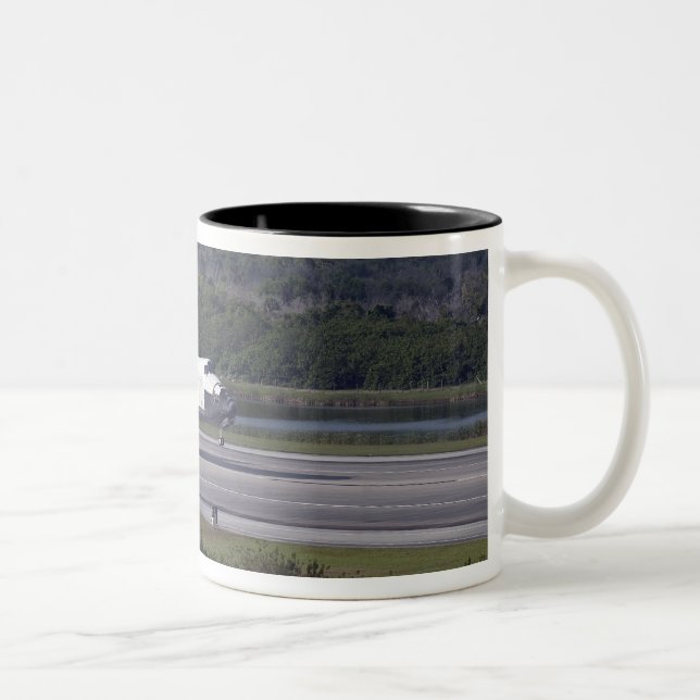 With drag chute unfurled 2 Two-Tone coffee mug (Right)