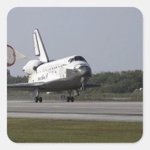 With drag chute unfurled square sticker