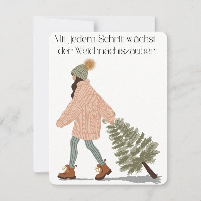 With each step, the Christmas spell grows Holiday Card (Front)