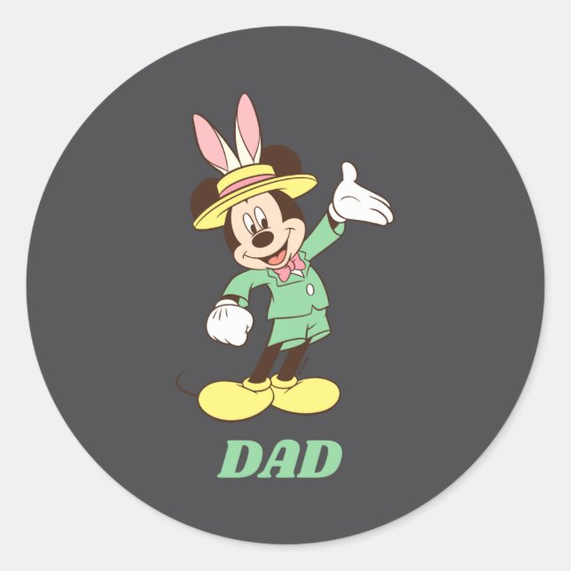 With Easter Bunny Ears  Classic Round Sticker (Front)