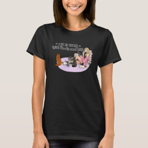 With Edward Gorey Cats and Books  Women T-Shirt
