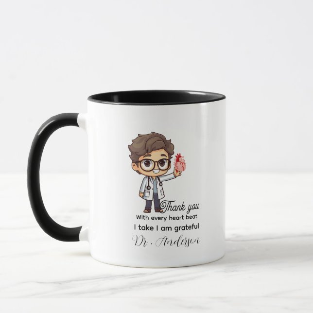 With Every heart I take cardiologist Personalized  Mug (Left)