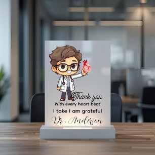 With Every heart I take cardiologist Personalized Pedestal Sign