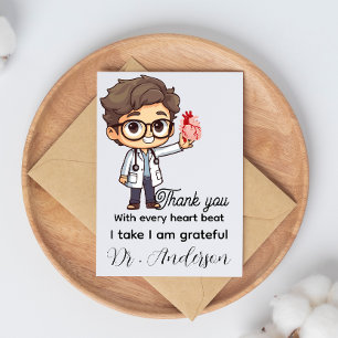With Every heart I take cardiologist Personalized  Thank You Card