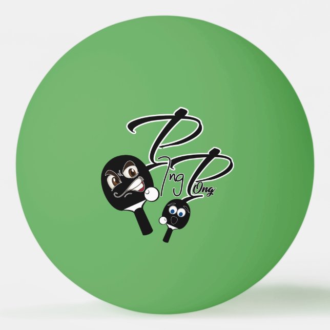 with funny black shovels ping pong ball (Front)
