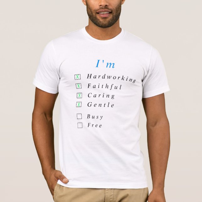 With Funny Text T-Shirt Personalised (Front)