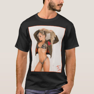 with Girl On It Sey Woman in Camo Bikini T-Shirt