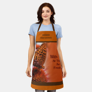 With God All Possible Inspirational Personalised Apron