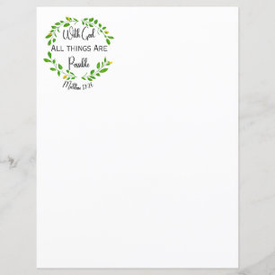 With God All Things are Possible