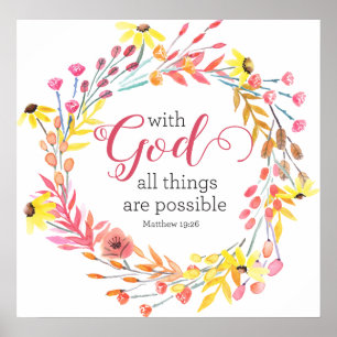 With God All Things are Possible Art Print