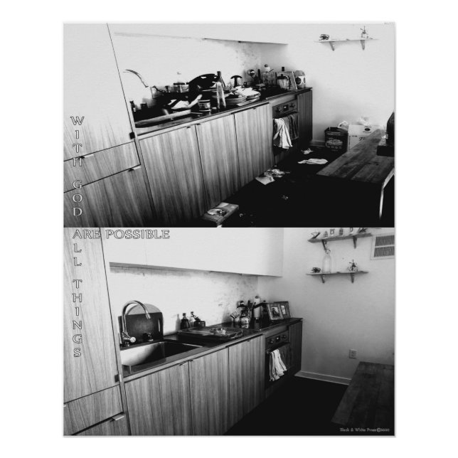 With God all things are possible, before and after Poster (Front)