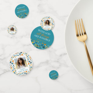 With God All Things are Possible Butterfly Grad Confetti