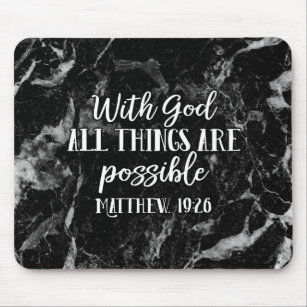 With God all things are Possible Christian Bible Mouse Mat