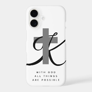 With God All Things Are Possible Christian cross