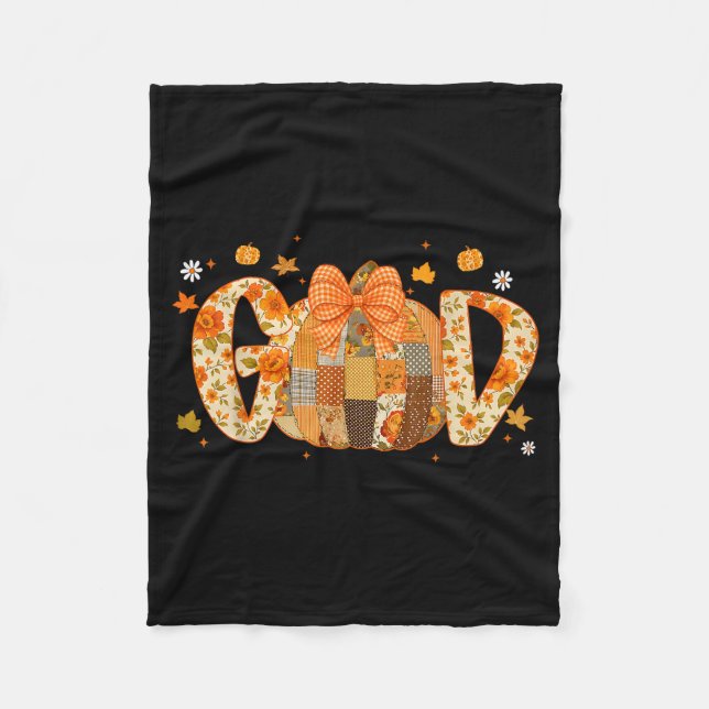 With God All Things Are Possible Christian Fall Th Fleece Blanket (Front)