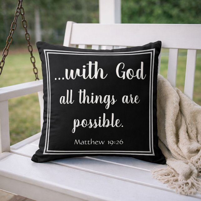 With God All Things Are Possible Inspirational Cushion (Creator Uploaded)