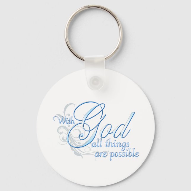 With God All Things are Possible Key Ring (Front)