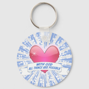 With God All Things are Possible Key Ring