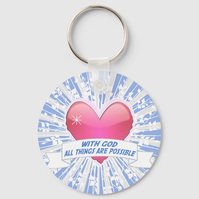 With God All Things are Possible Key Ring (Front)