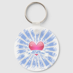 With God All Things are Possible Key Ring