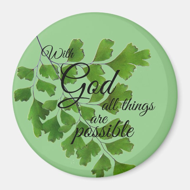 With God All Things Are Possible Magnet  (Front)