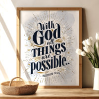 With God All Things Are Possible: Matthew 19:26