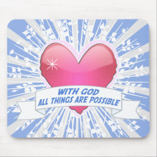With God All Things are Possible Mouse Mat