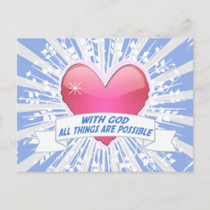 With God All Things are Possible Postcard