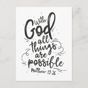With God all things are possible Postcard