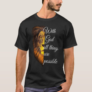 With God All Things Are Possible Prayer Bible Vers T-Shirt