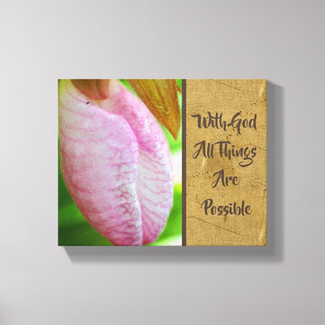 With God All Things Possible Inspirational  Canvas Print (Front)