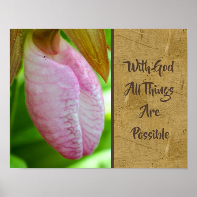 With God All Things Possible Inspirational Poster (Front)