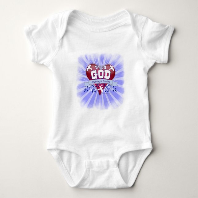 With God Anything is Possible Baby Bodysuit (Front)