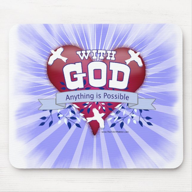 With God Anything is Possible Mouse Mat (Front)