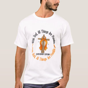 WITH GOD CROSS Kidney Cancer T-Shirts & Gifts