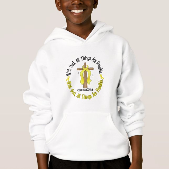 WITH GOD CROSS Sarcoma T-Shirts & Gifts (Front)