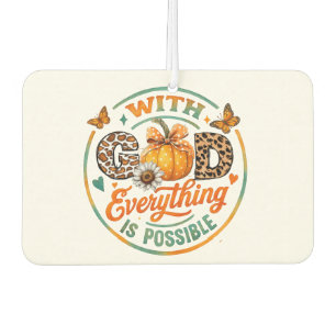 With God Everything Is Possible  Car Air Freshener
