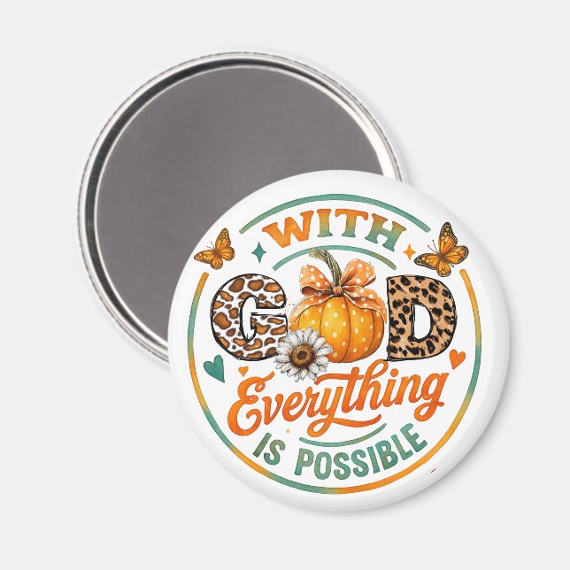 With God Everything Is Possible  Magnet (Front/Back)