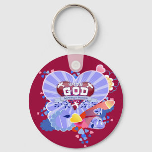 With God Hearts Key Ring