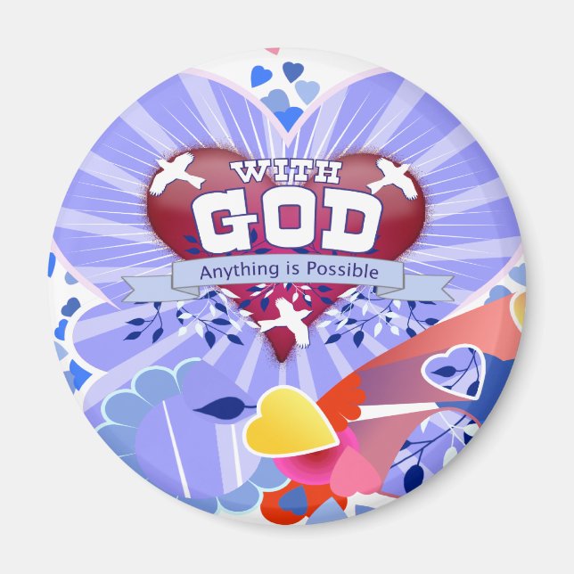 With God Hearts Magnet (Front)