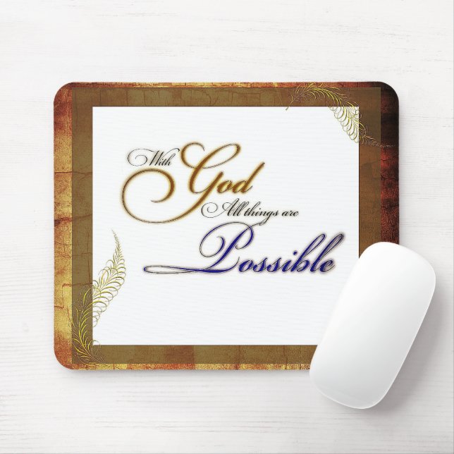 With God Mouse Mat (With Mouse)