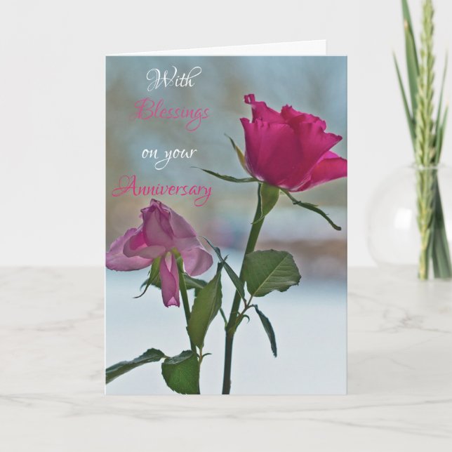 With God’s Blessings Anniversary Card (Front)