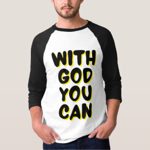 With God You Can Faith Based Men's 3/4 T-Shirt